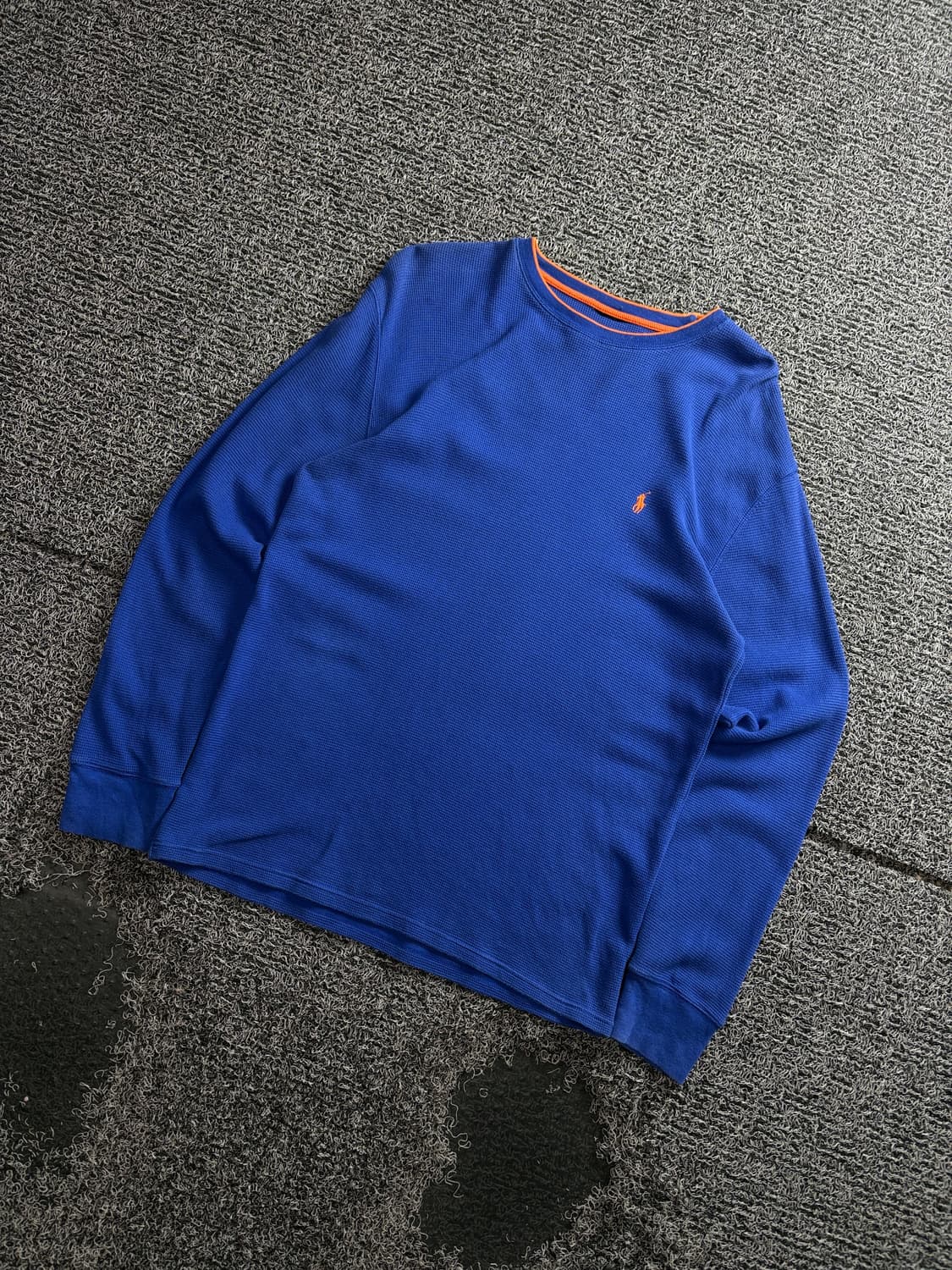 폴로 랄프로렌 포니로고 와플 니트 크루넥 긴팔 티셔츠 4207 상품이미지1