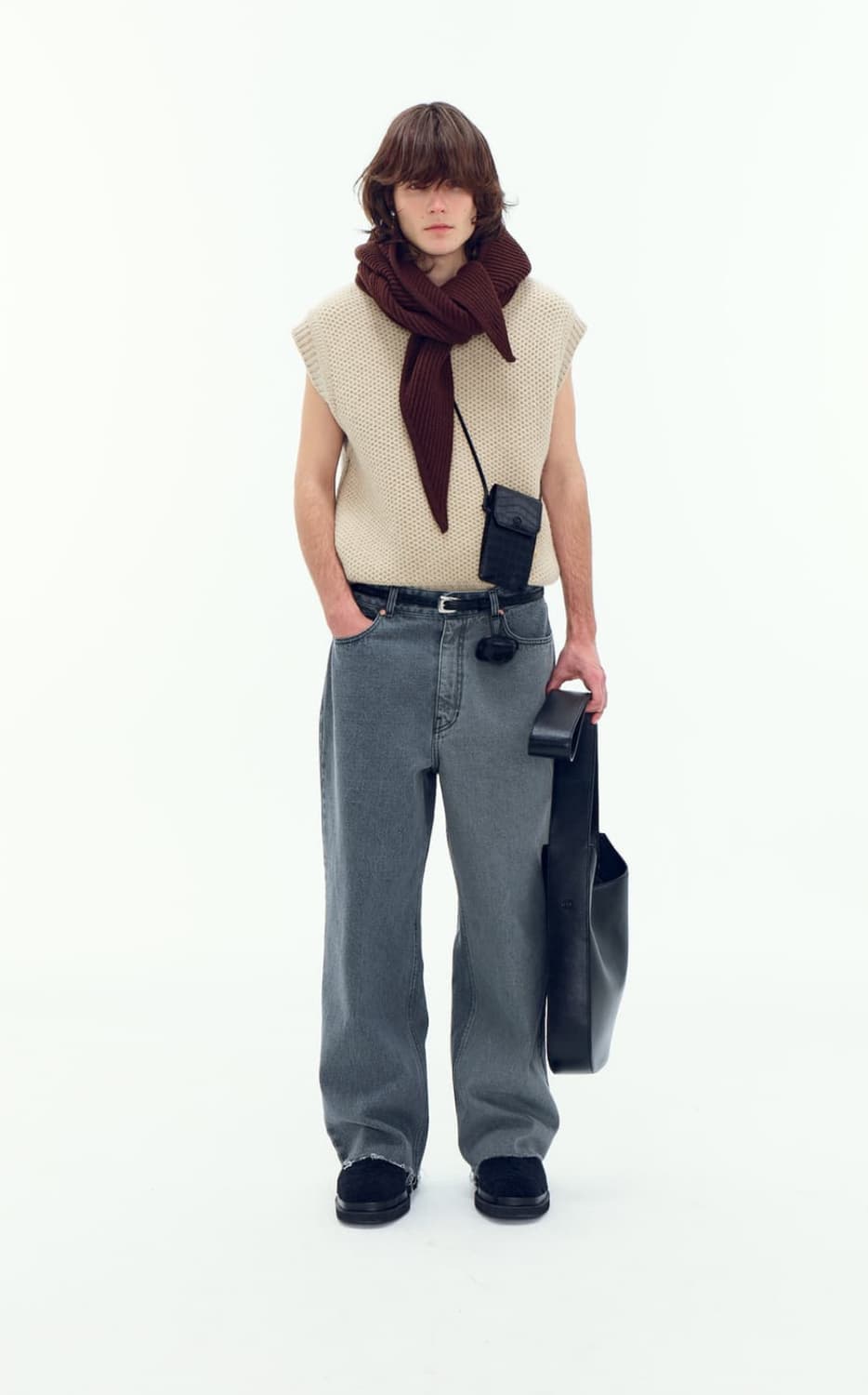 렉토 로우와이즈 와이드 데님진 상품이미지1