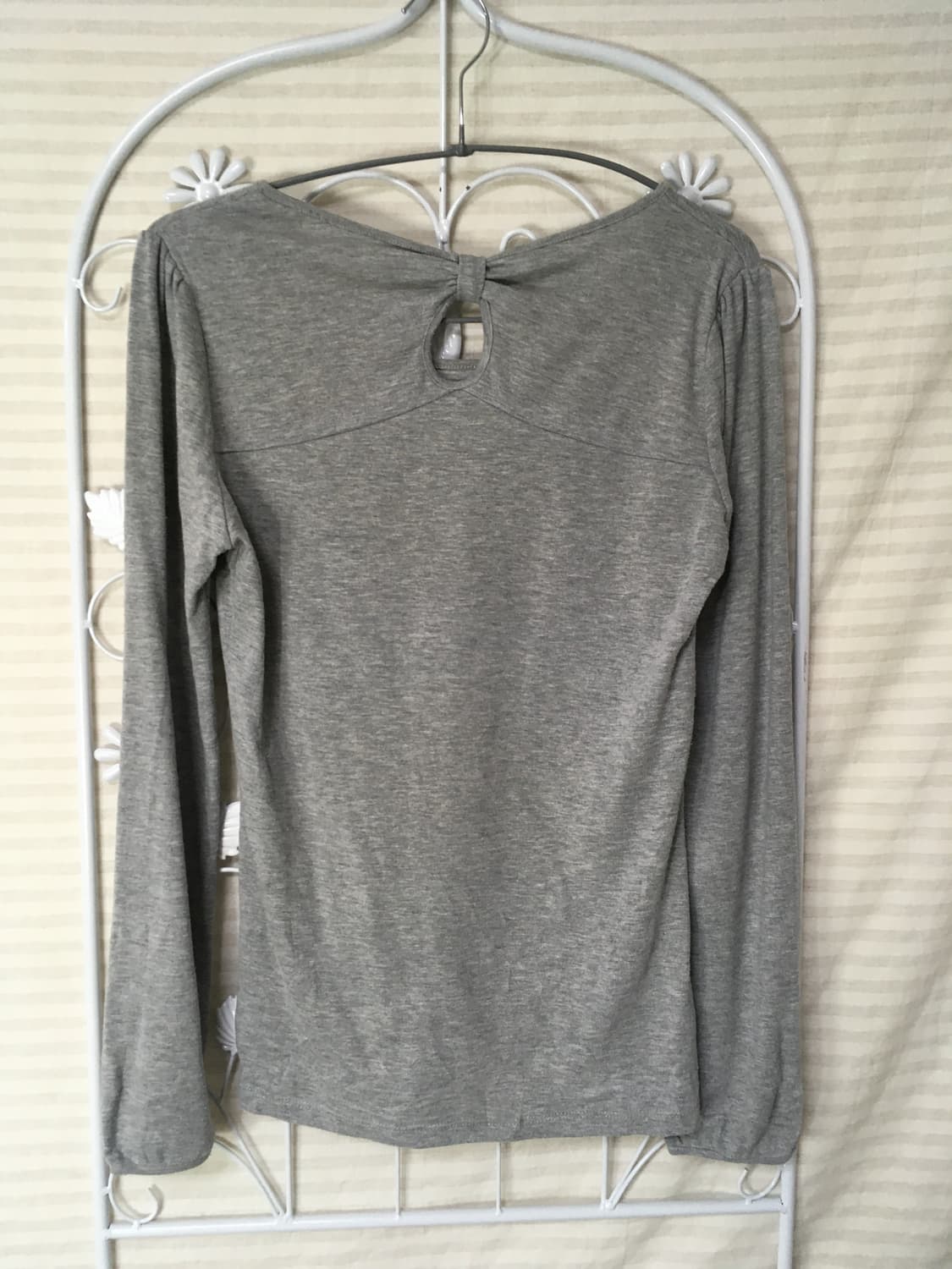 빈티지 그레이 리본 티셔츠 y2k 스트릿 갸루 펑키 일본빈티지682 상품이미지2