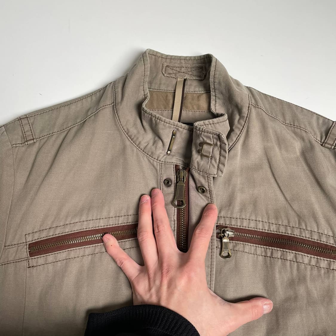 Hugo boss 6 포켓 코튼 린넨 봄버 상품이미지3