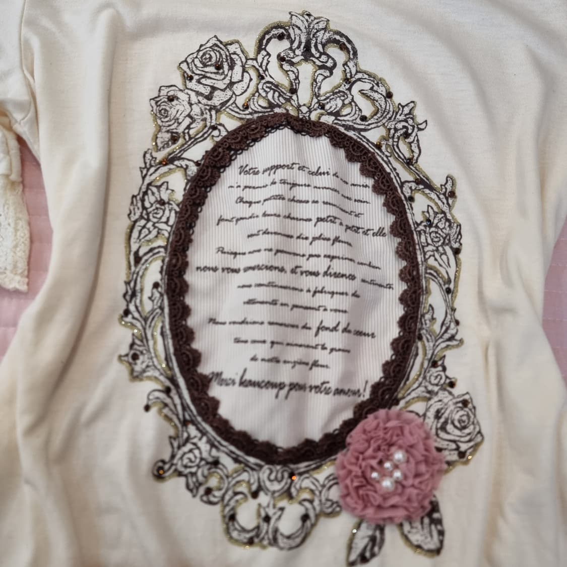 axes femme 레이스 프릴 티셔츠 상품이미지3