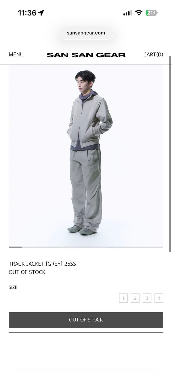 산산기어 TRACK JACKET [GREY]_25SS(2size) 상품이미지8