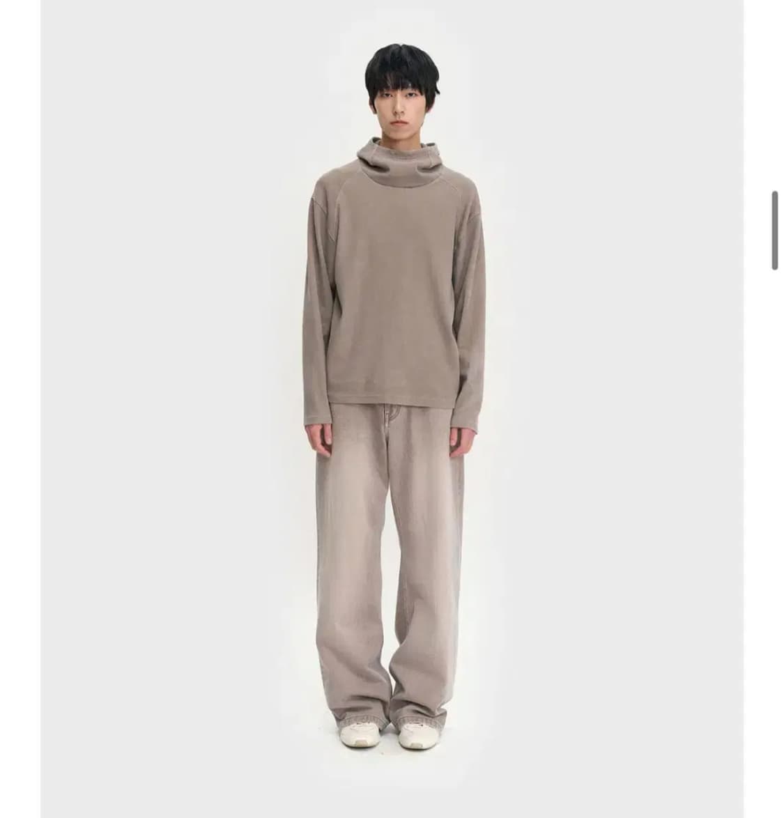 벨리에 후디드 롱슬리브 티셔츠 브라운 상품이미지2