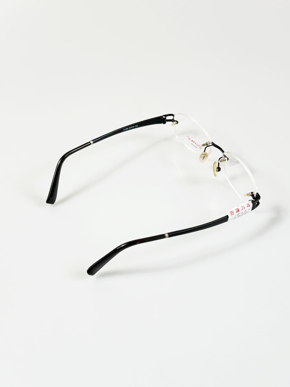 CAMO FASHION 블랙 무테 스퀘어 메탈 빈티지 안경 상품이미지4
