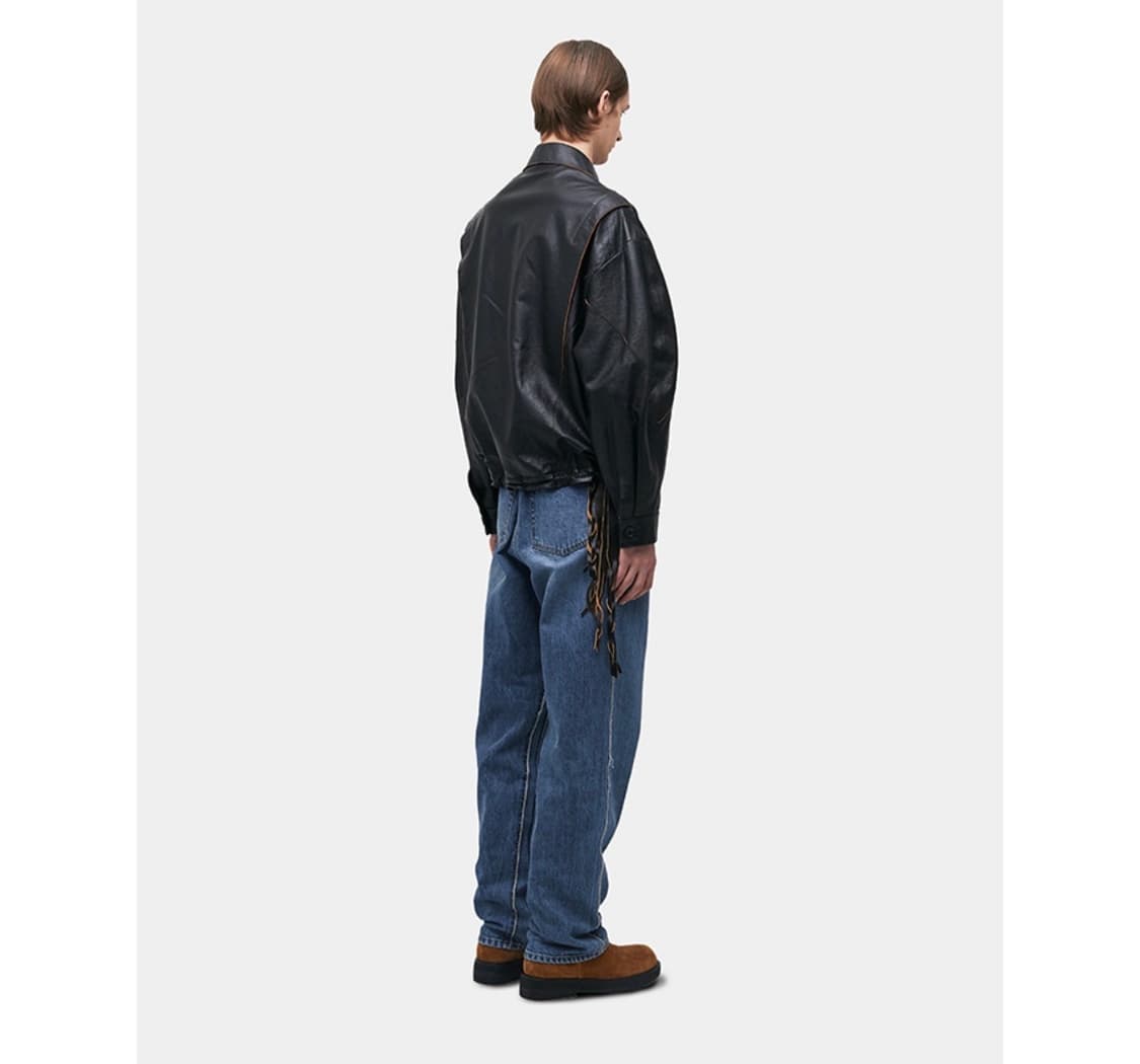 라이더스 컷오프 가죽 자켓 (블랙) 상품이미지4