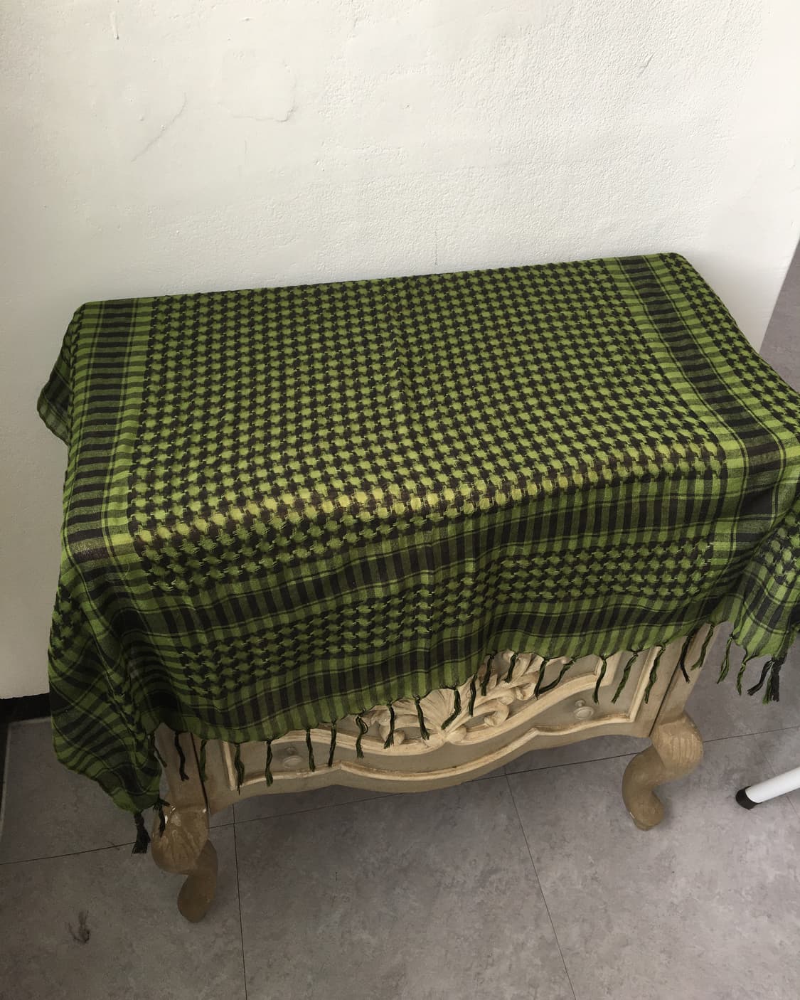 check pattern fringe scarf 상품이미지3