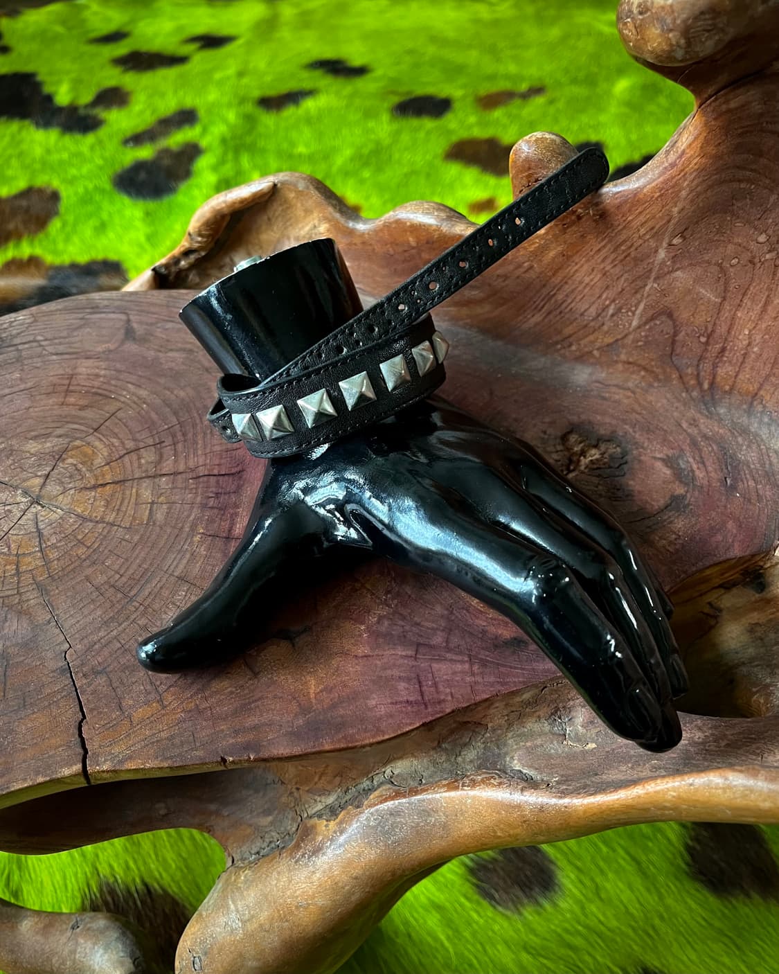 Jpn Vintage Rock Studs Leather Bracelet 상품이미지4