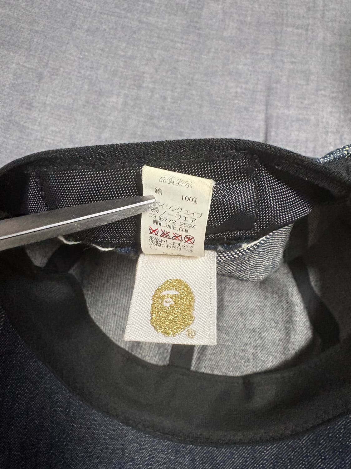 [F] 베이프 데님 캡 bape denim cap 상품이미지7