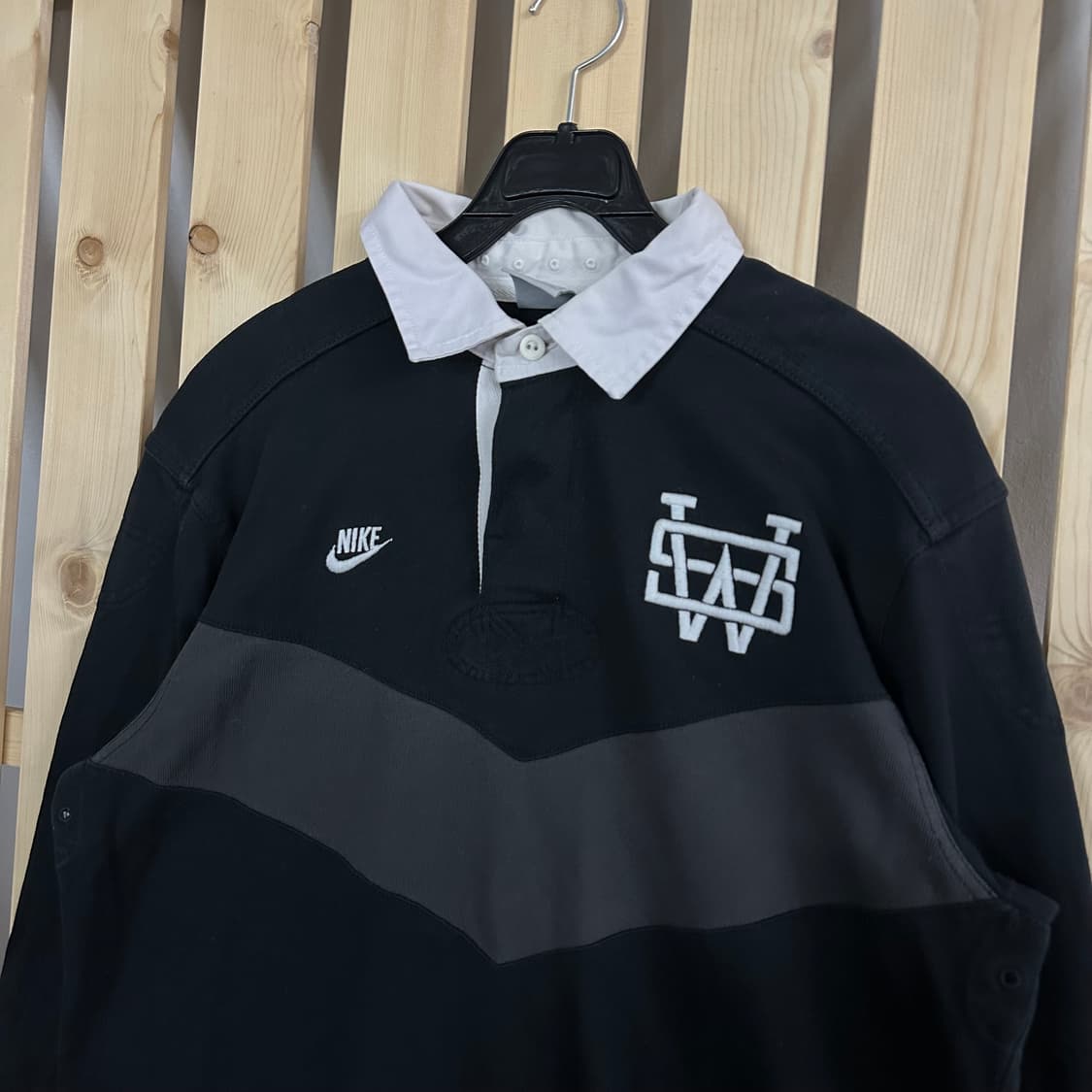 (M) 나이키 블랙 럭비티 카라티 상품이미지6