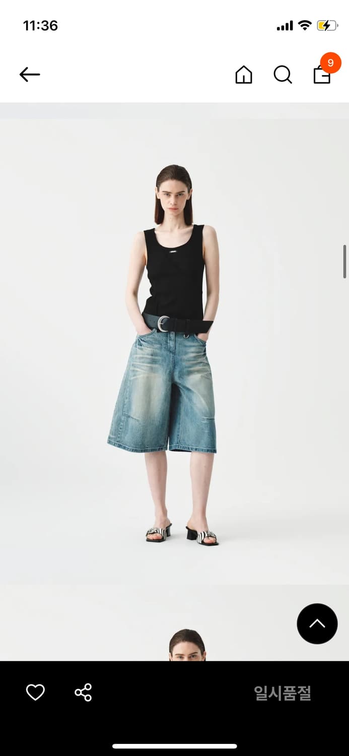 마뗑킴 슬리브리스 나시 ribbed slim sleeveless 상품이미지6