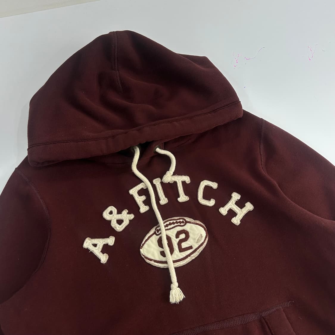 Abercrombie 아베크롬비 다크 버건디 후드티 상품이미지4