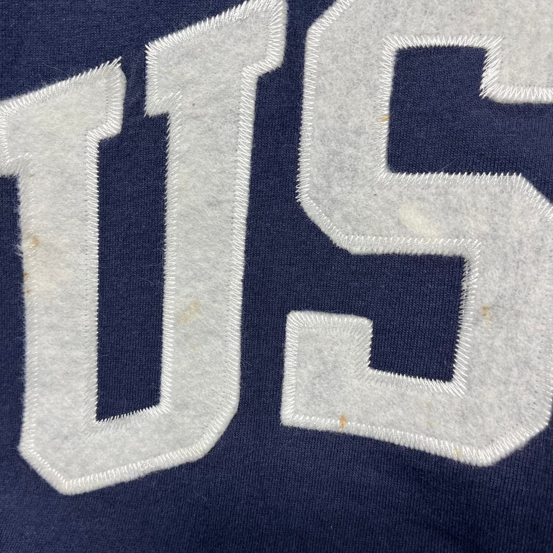 [L] USA 90s college ware 패치 반팔 티셔츠 다크네이비 상품이미지7