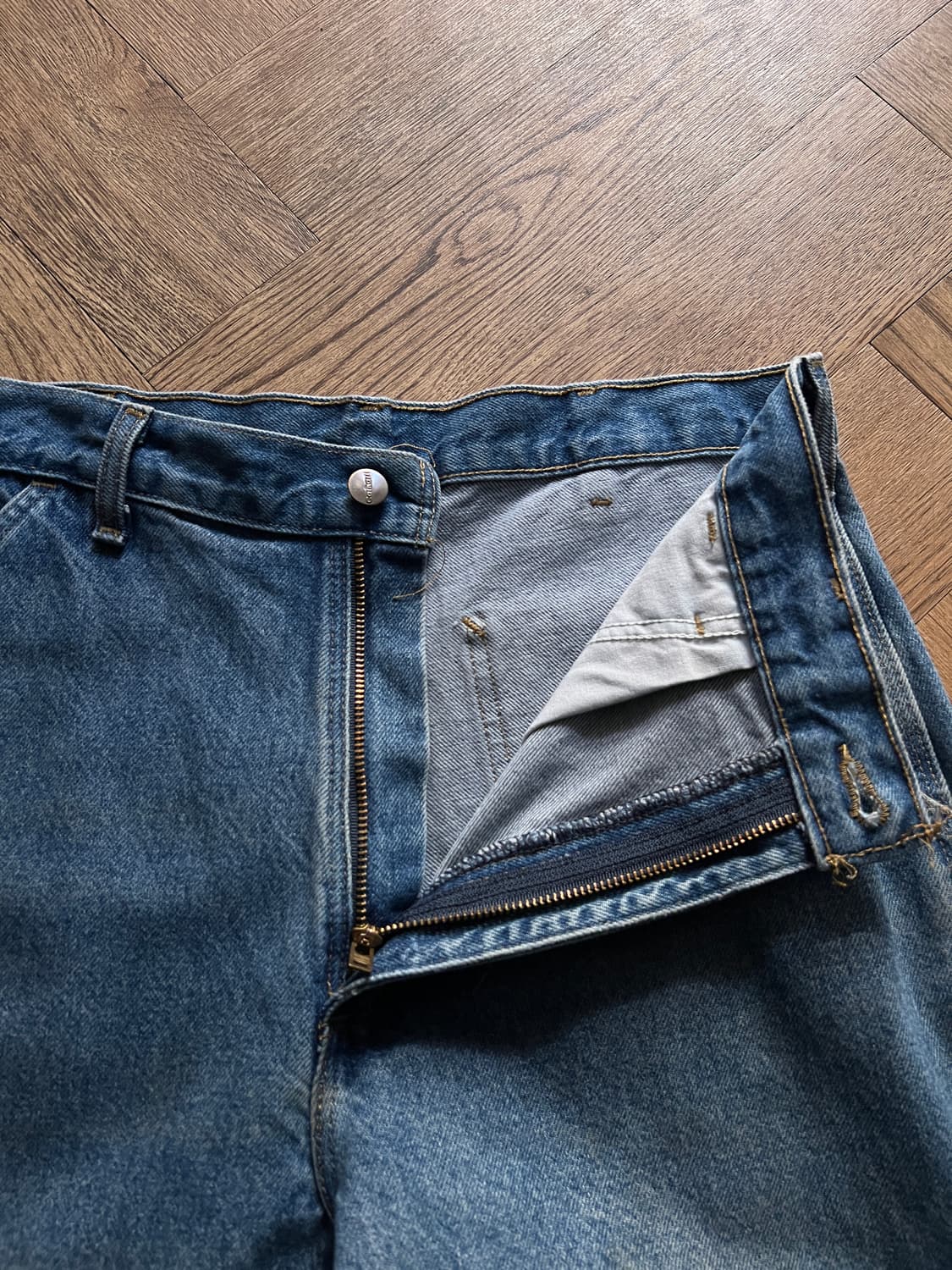 [33]칼하트 USA 덩가리핏 더티워싱 카펜터 워크 데님 팬츠 상품이미지5