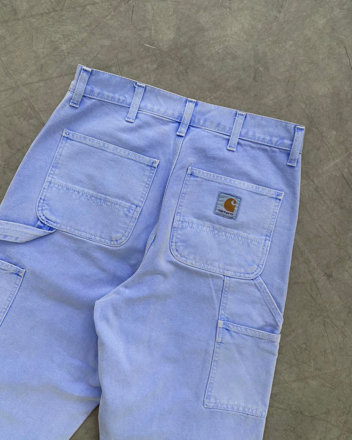 Carhartt 칼하트 라벤더 블루 캔버스 더블 니 팬츠 상품이미지5