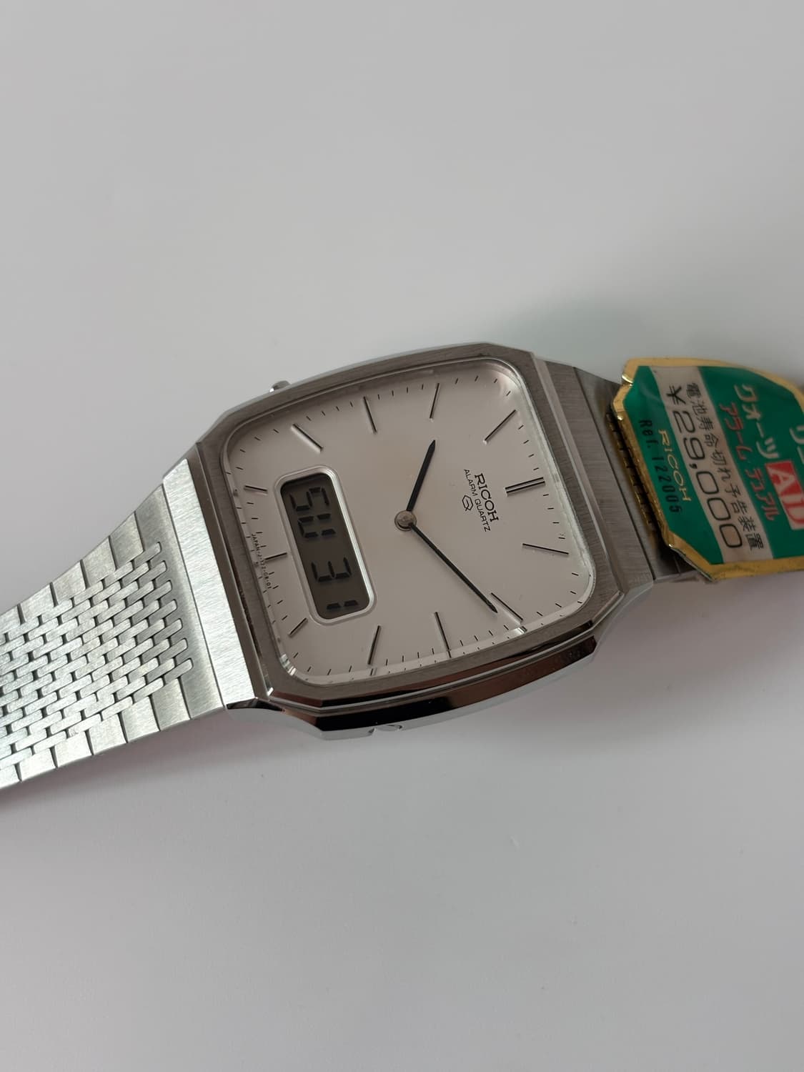 1980s Silver Square Ana-Digi Riquartz 상품이미지4
