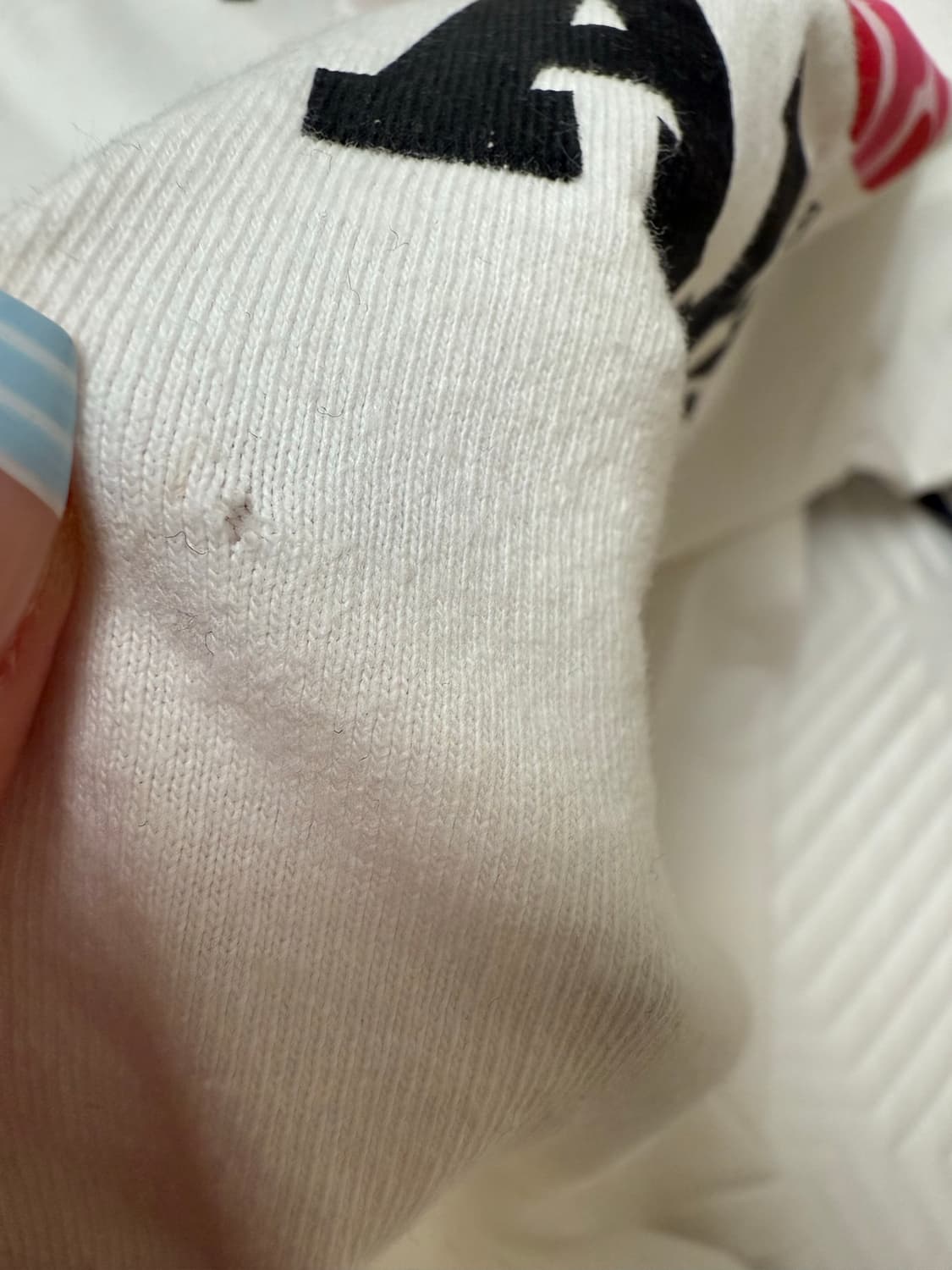 Bape 베이프 ABC 카모 컬리지 티셔츠 화이트 핑크 반팔티 상품이미지2