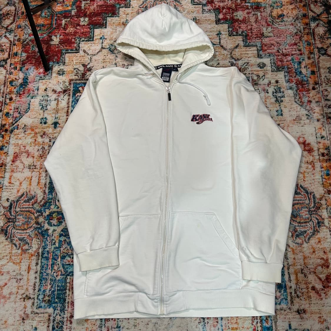 [2XL] 90s 칼카니 글로시 백로고 후드집업 상품이미지1