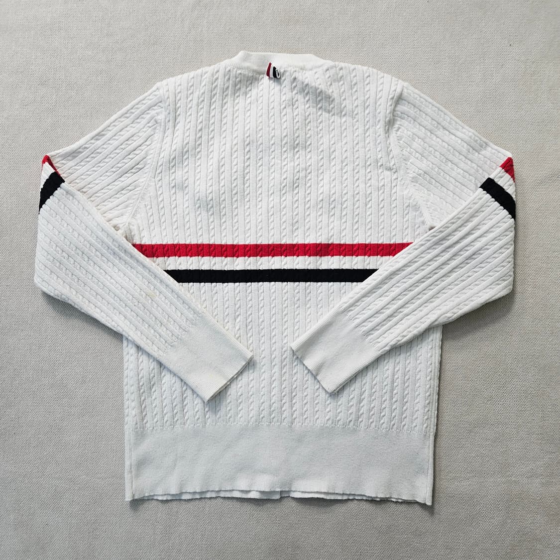 실측확인 빈티지 여성 로고 니트 가디건 0327Y 상품이미지2