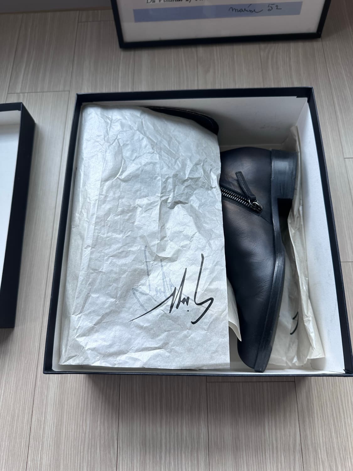 쥬세페 자노티 블랙 가죽 앵클 부츠 35 1/2 (정품, 새상품) 상품이미지10