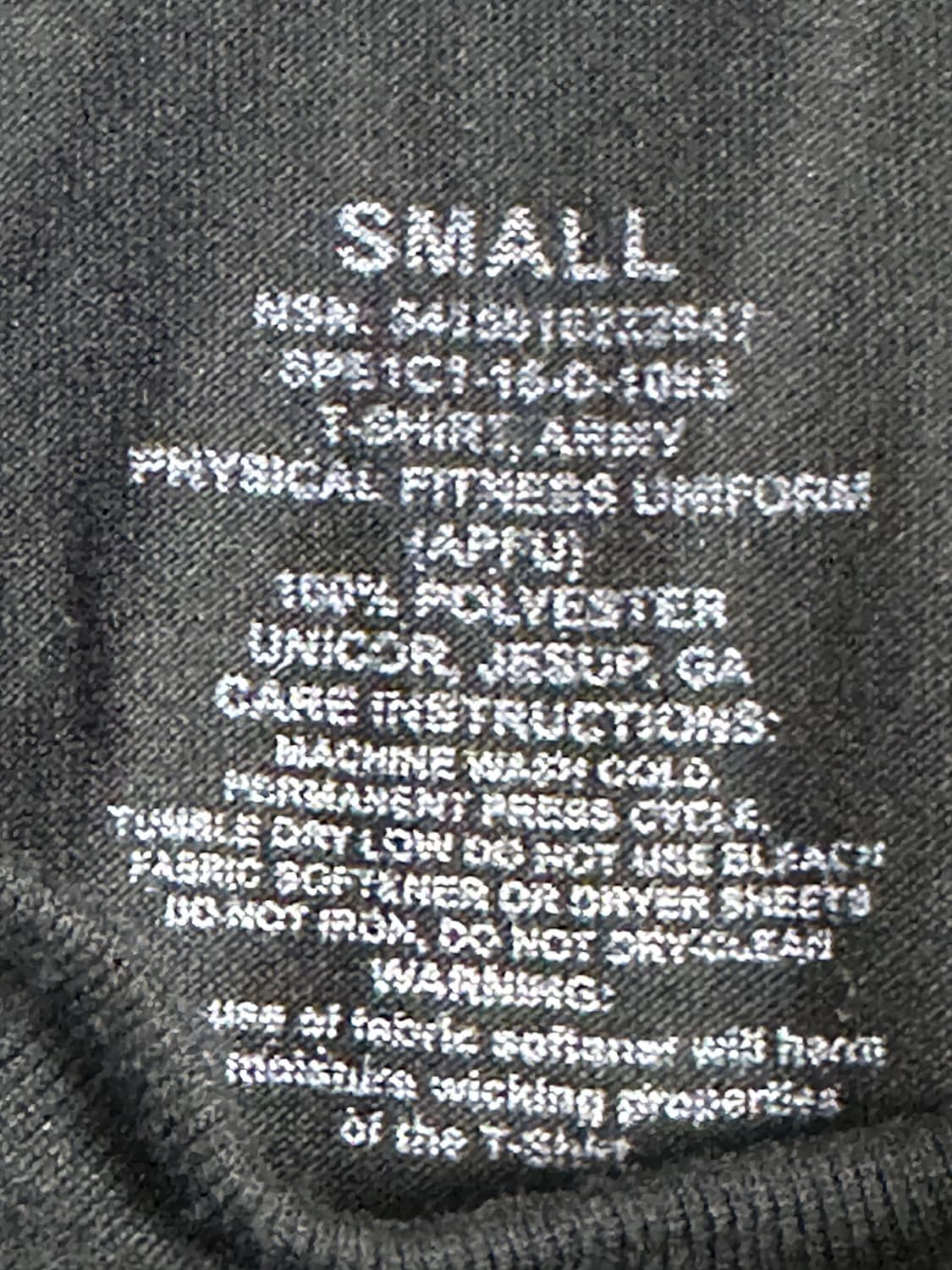 미육군 APFU 체육복 트레이닝복 긴팔 티셔츠 (S) (13) 상품이미지6