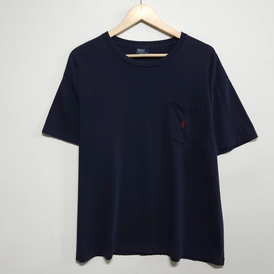 105 POLO 폴로 랄프로렌 반팔티 포켓 워시드 네이비 상품이미지1
