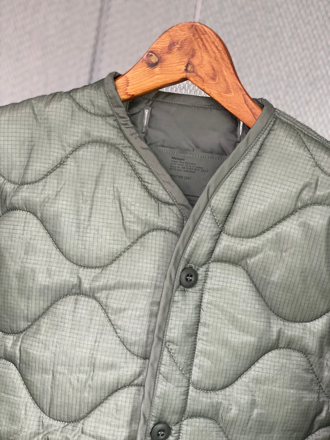 (미사용 2개) 미군 오리지널 M65 필드자켓 내피 미디엄 신형 라이너 상품이미지2