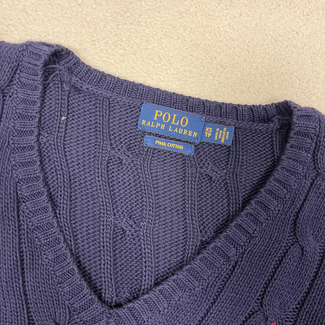 Polo Navy Cable Knit 상품이미지6