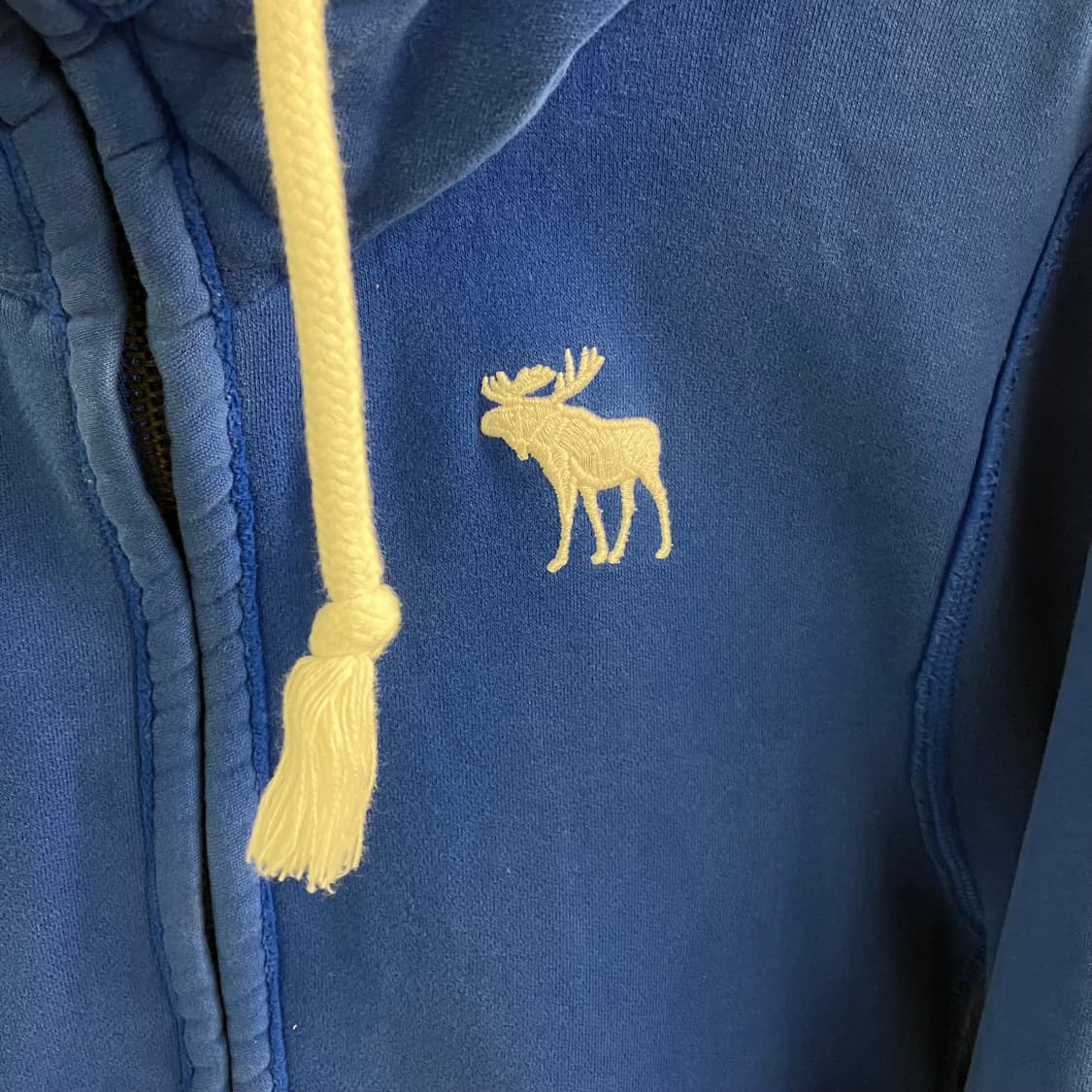 아베크롬비 블루 하이넥 후드집업 XXL 상품이미지4