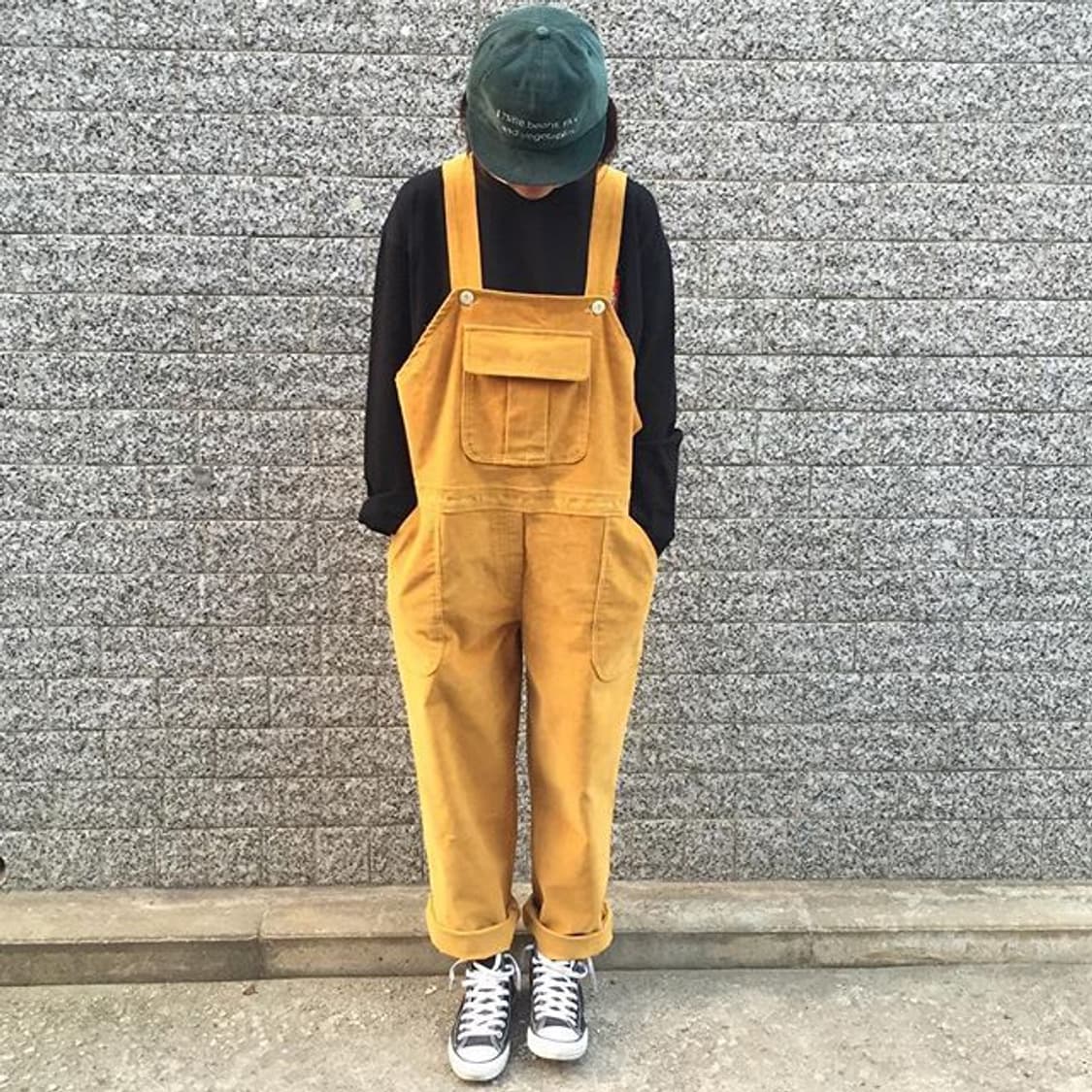 러브이즈트루 모직 재질 멜빵 바지 오버롤 55~77 프리사이즈 상품이미지1