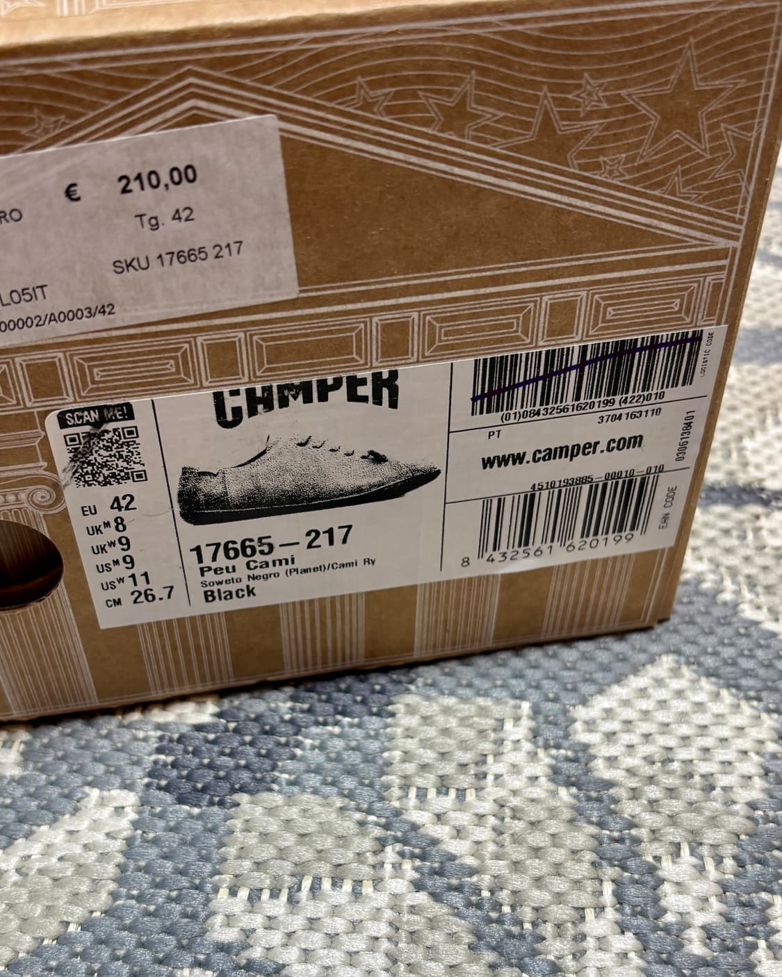 (270) 캠퍼 페우 스니커즈 블랙 (17665-217) 상품이미지6