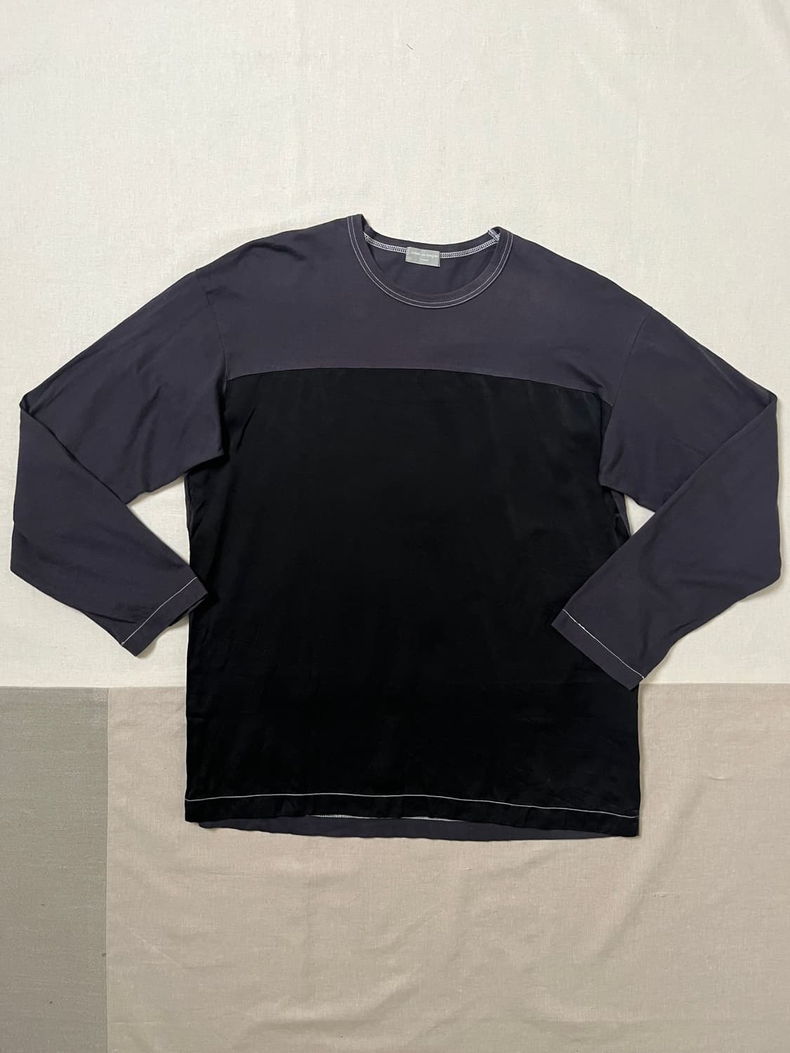 90s 꼼데가르송 옴므 컬러블럭 티셔츠 comme des garcons 상품이미지1