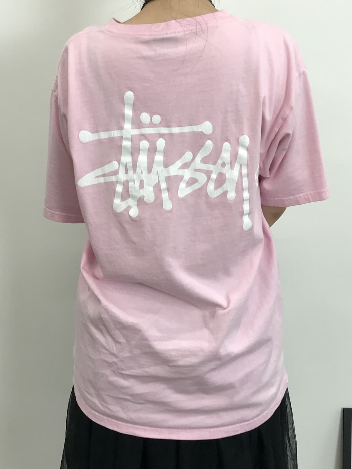 Stussy Basic Logo Pink Tee 상품이미지3