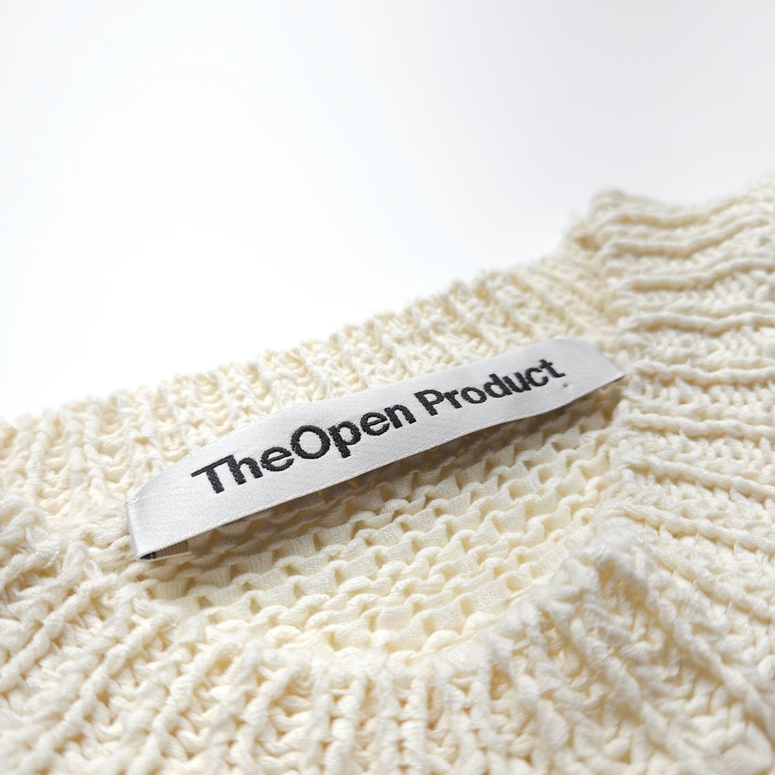 오픈와이와이 컷아웃 박시핏 스웨터 크림 (L) 상품이미지5