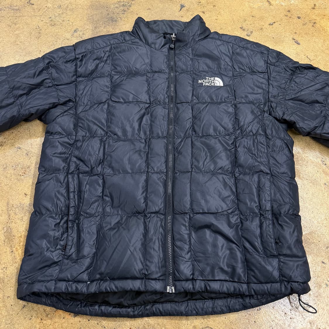 [정품/XXL,110] 노스페이스 블랙 스퀘어 퀼팅 경량패딩 b14 상품이미지3