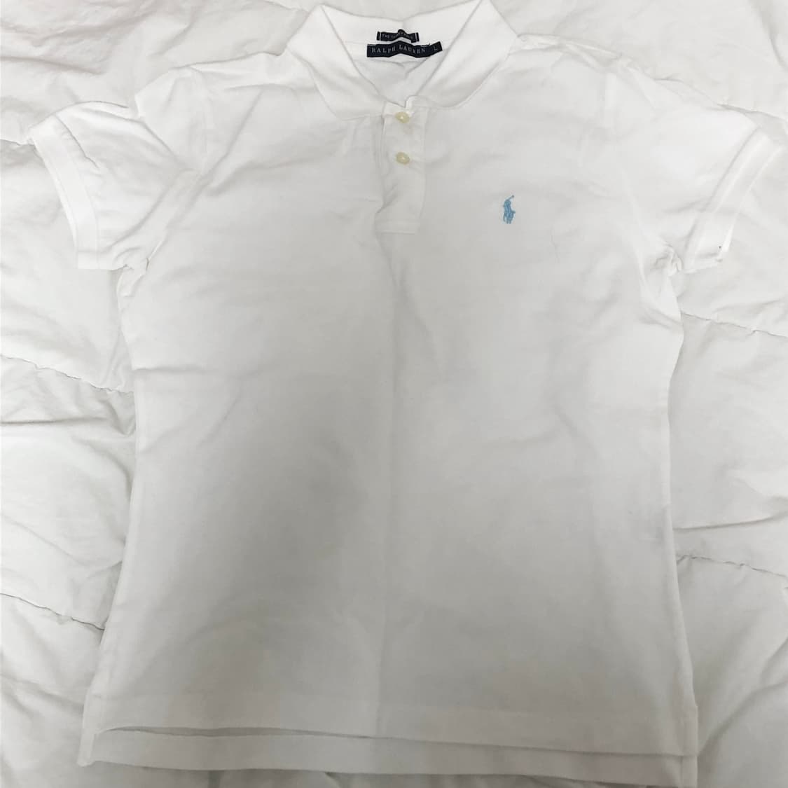 폴로 카라 반팔티 하늘색포니 상품이미지1