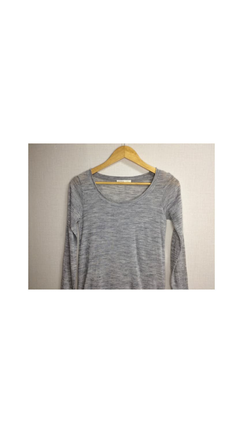 빈티지 연그레이 겹프릴 레이어드 원피스 상품이미지3