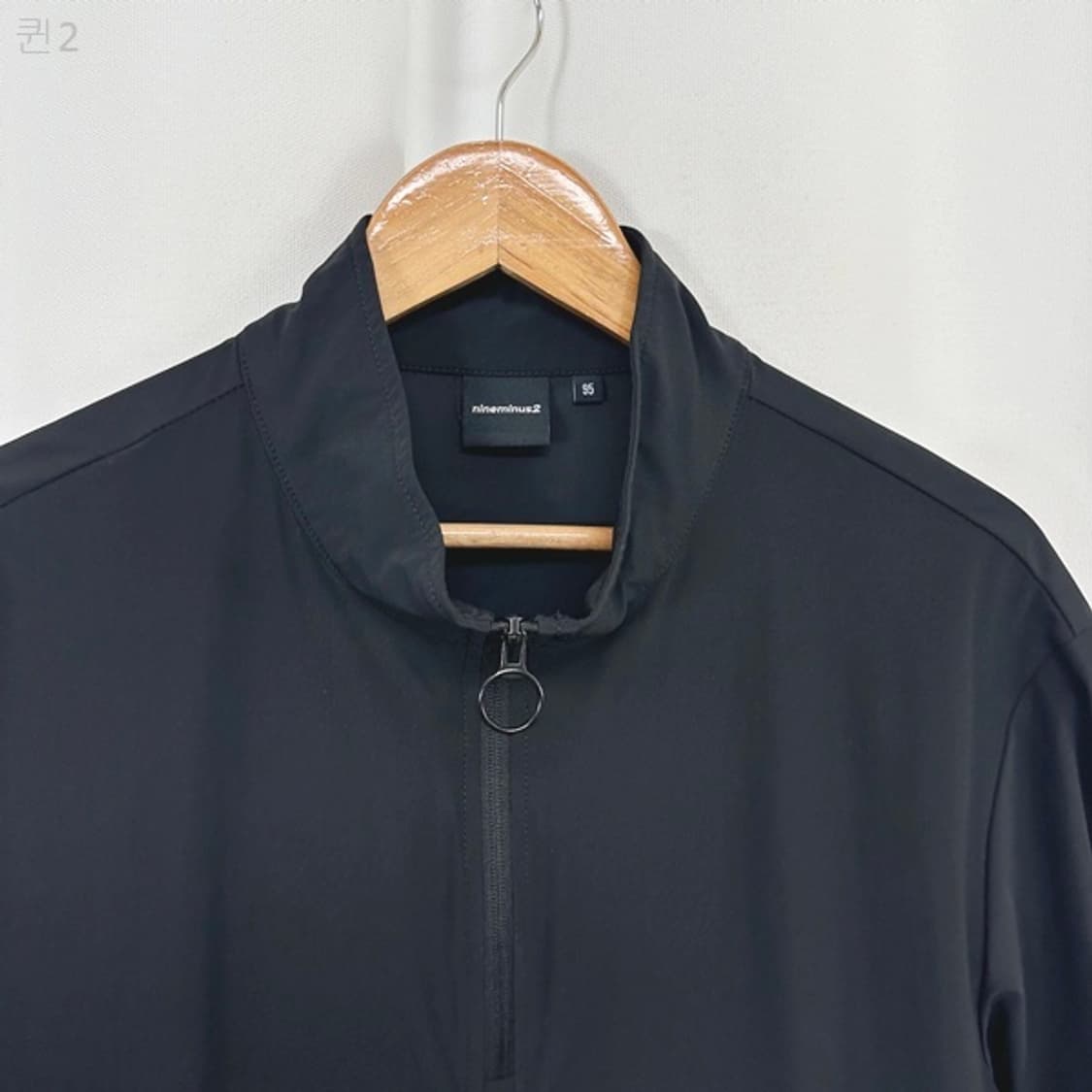 NINEMINUS2 남자 반집업 반팔티 검정 95 상품이미지2
