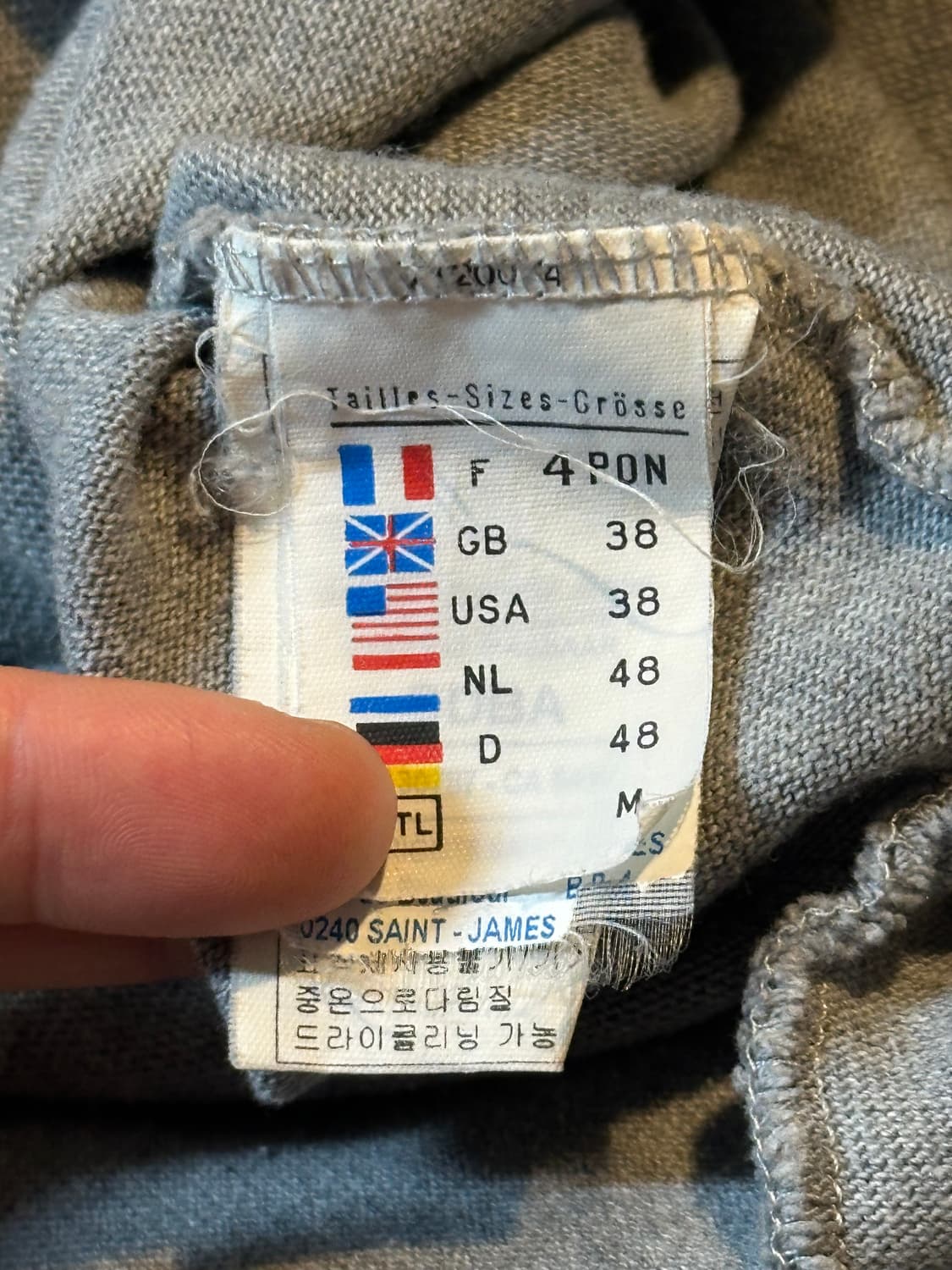 세인트제임스 SAINT JAMES 길도 긴팔 티셔츠 그레이 상품이미지5