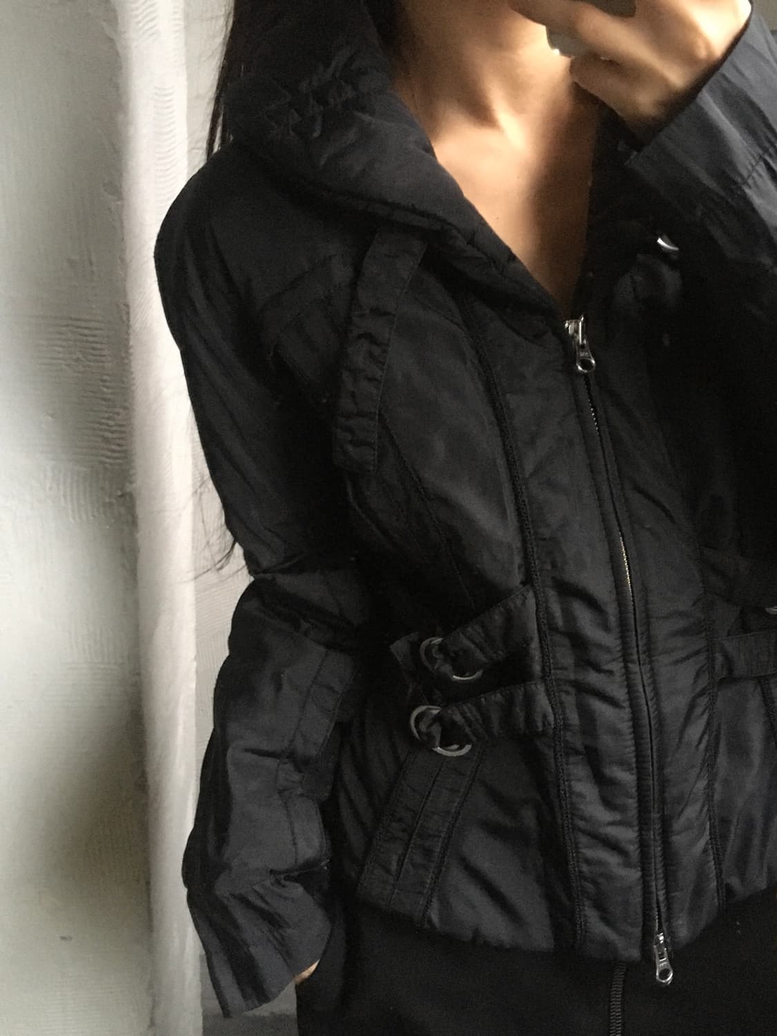 Armani Exchange 아르마니 익스체인지 블랙 카라 숏패딩  상품이미지3