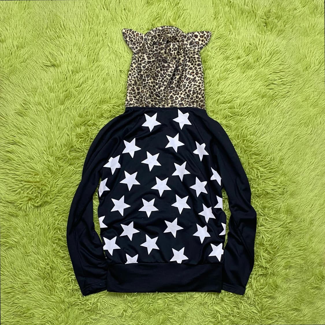 ACDC RAG 스타 프린팅 레오파드 캣 이어 후드 자켓 상품이미지4