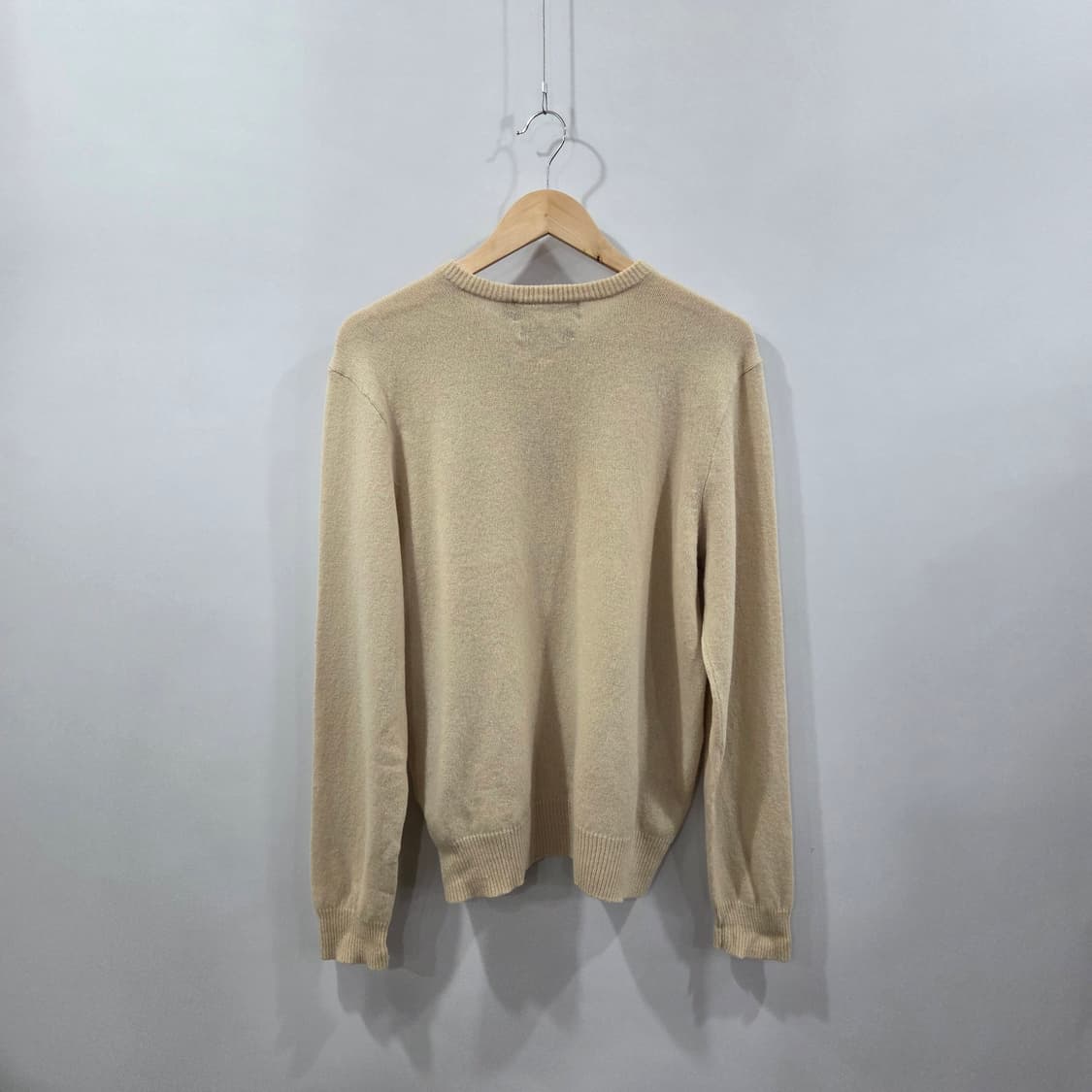 폴로랄프로렌 램스울 옐로우 브이넥 니트 L 상품이미지5