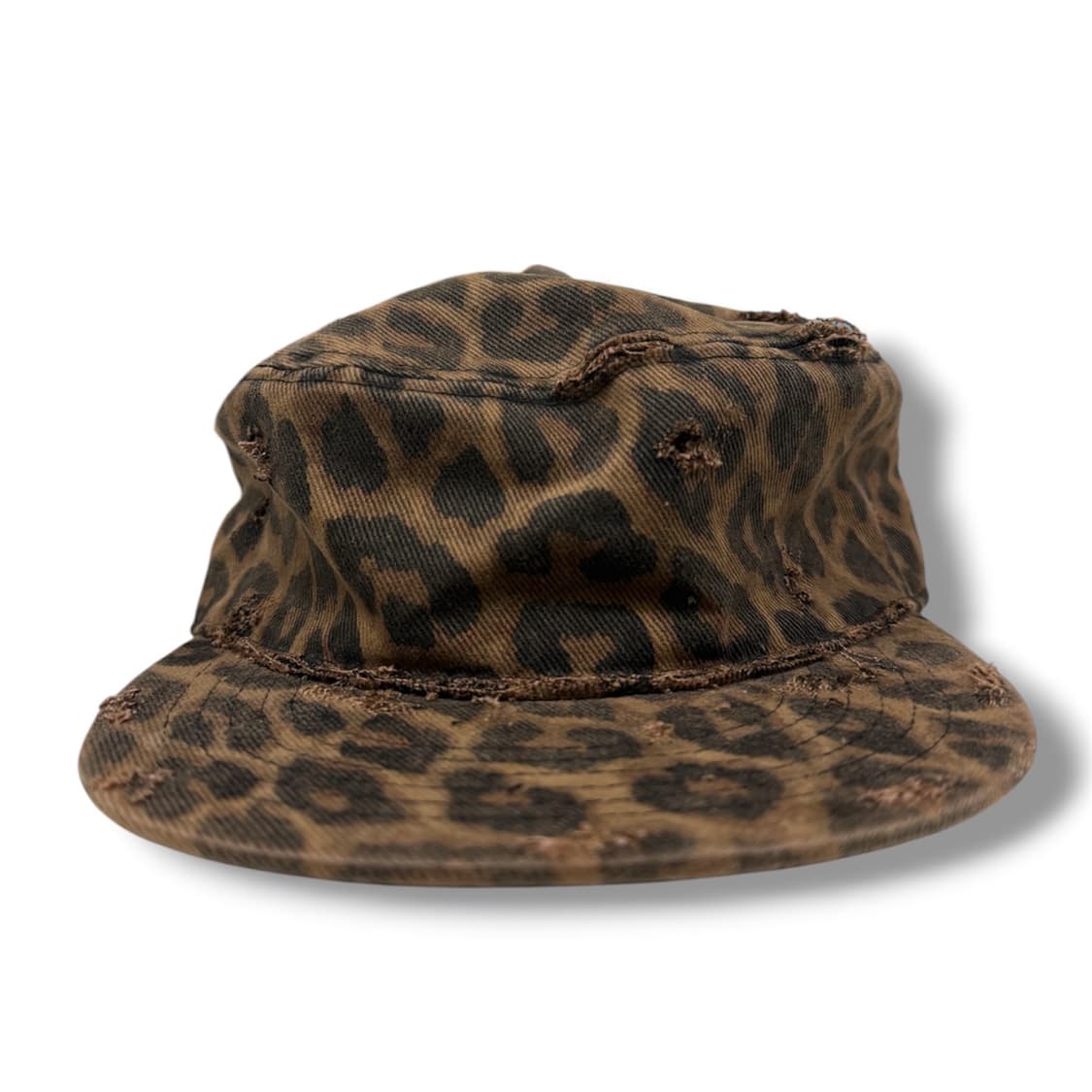 빈티지 디스트로이드 데미지 레오파드 필박스 캡 상품이미지5