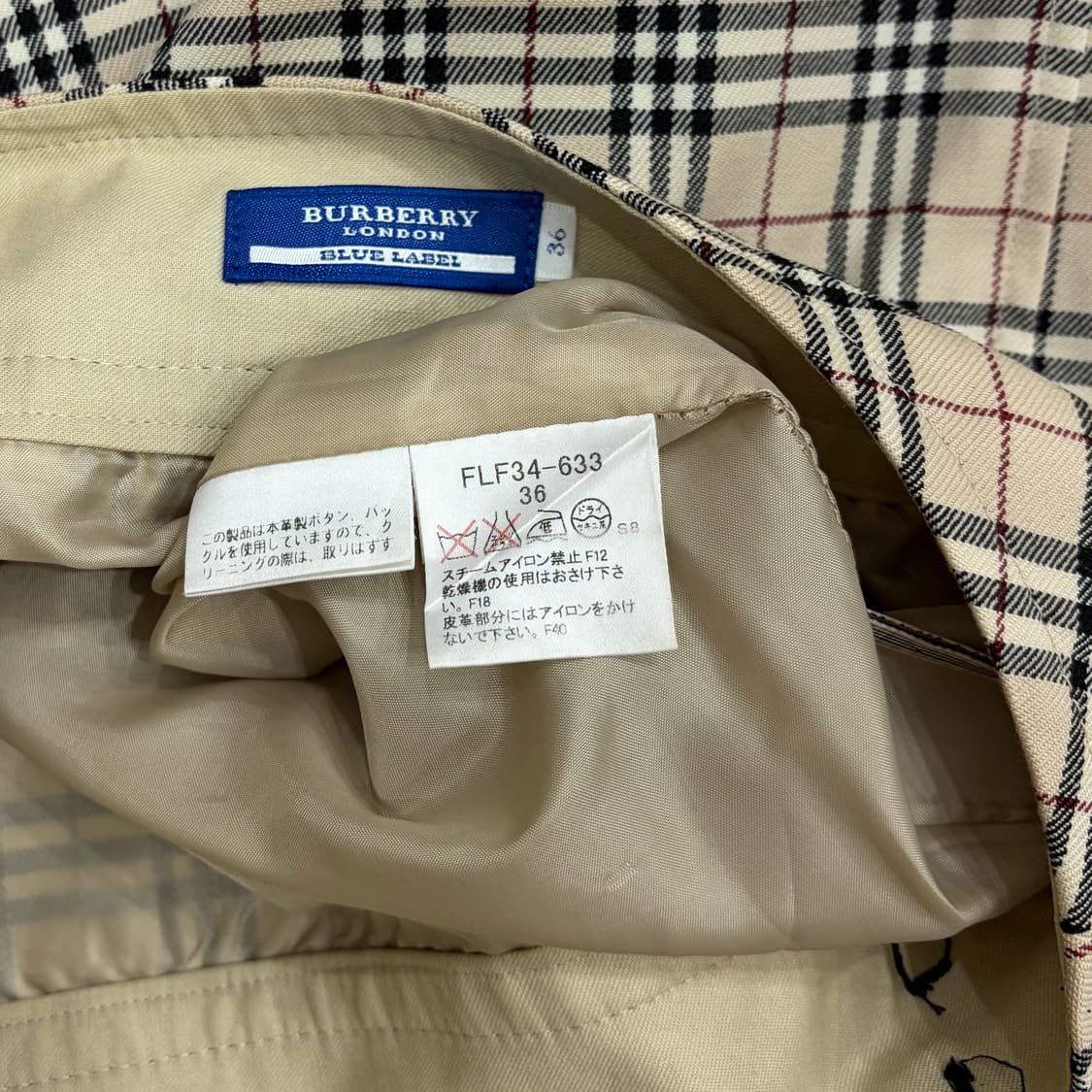 버버리 블루라벨 스트랩 미니 스커트 치마 36 상품이미지4