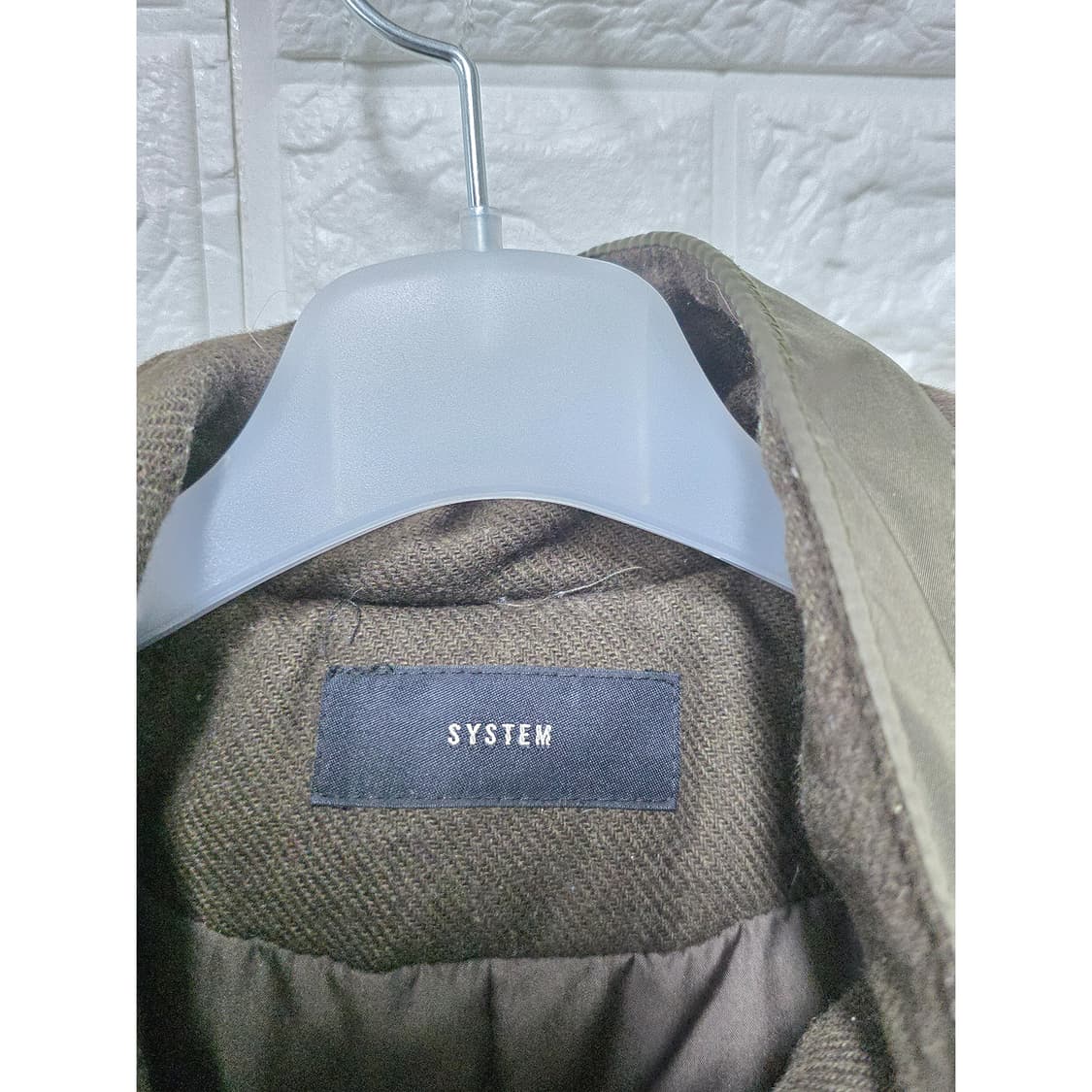 택포) 시스템 여성 라쿤 퍼 덕다운 패딩 코트 카키 M 상품이미지2