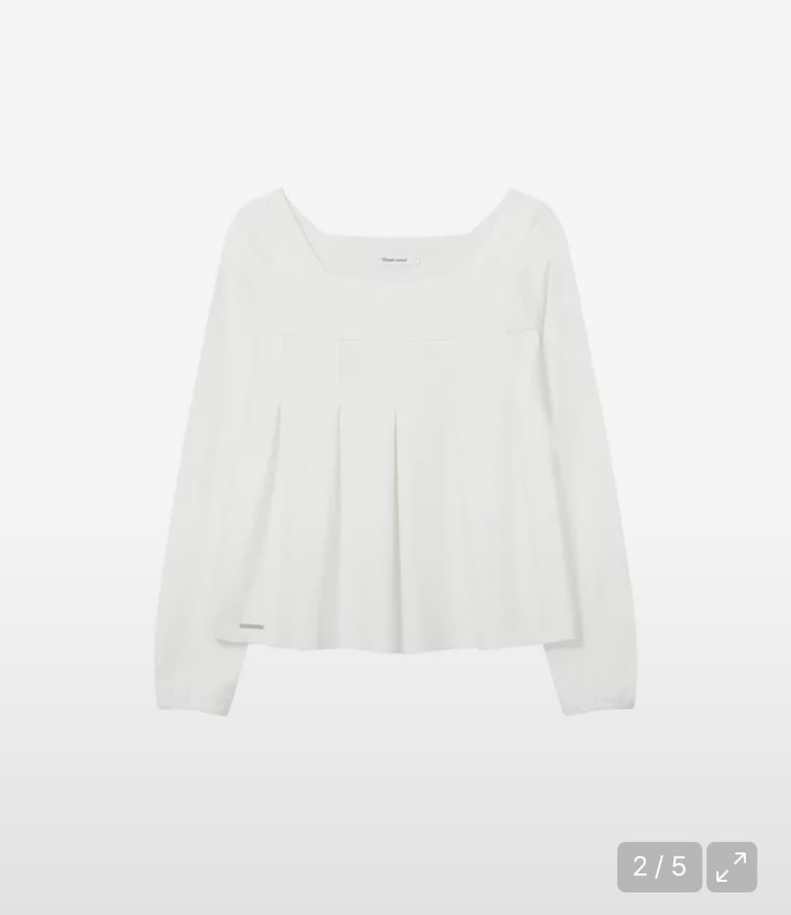 미세키서울 아코디언 탑 Accordion pleats top WHITE 상품이미지2