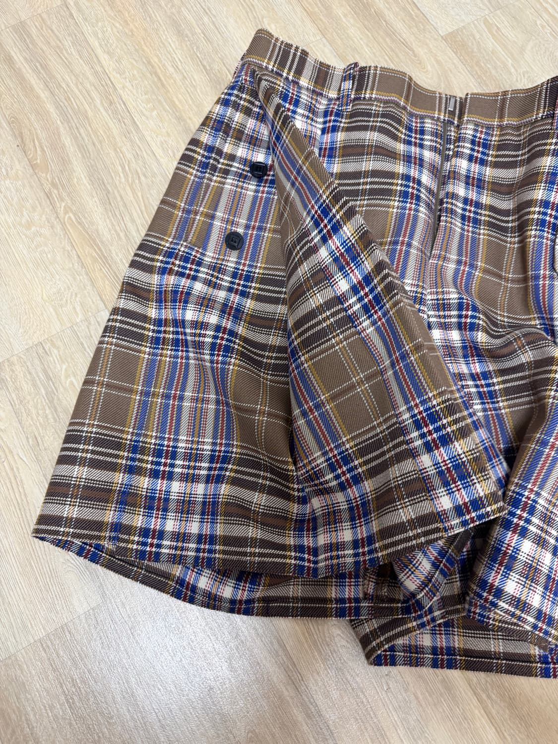 우영미 체크패턴 반바지 상품이미지5