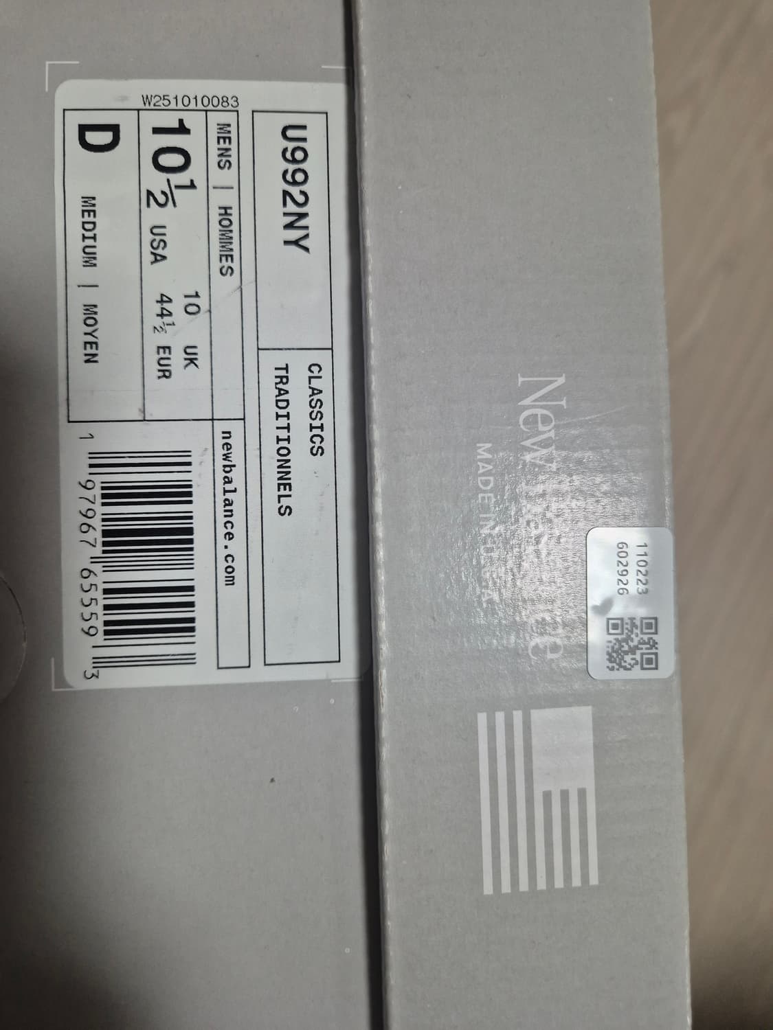 뉴발란스 992 네이비 285 상품이미지2