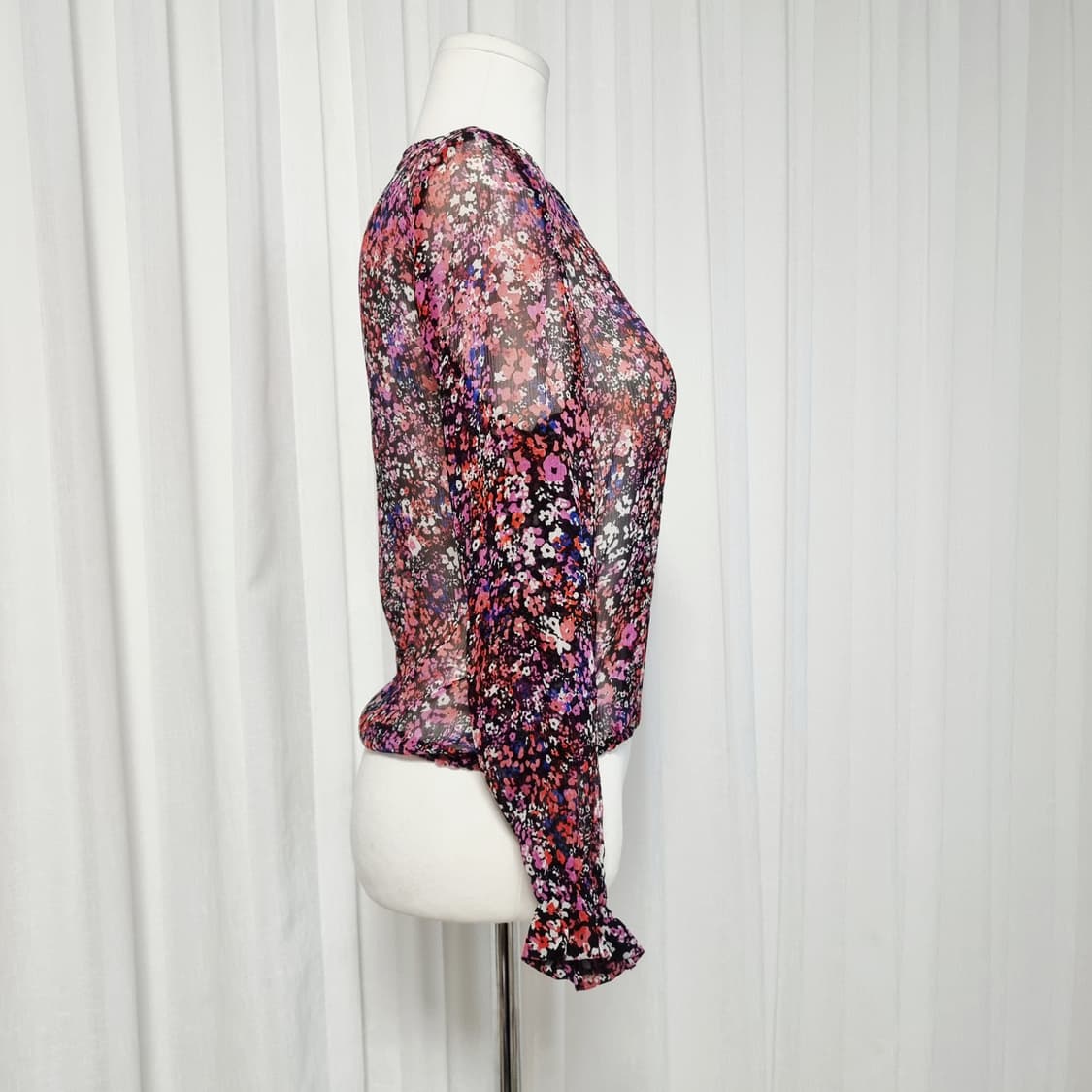 마쥬 maje 실크100 시스루 블라우스 (55/표기1) 상태최상 상품이미지4