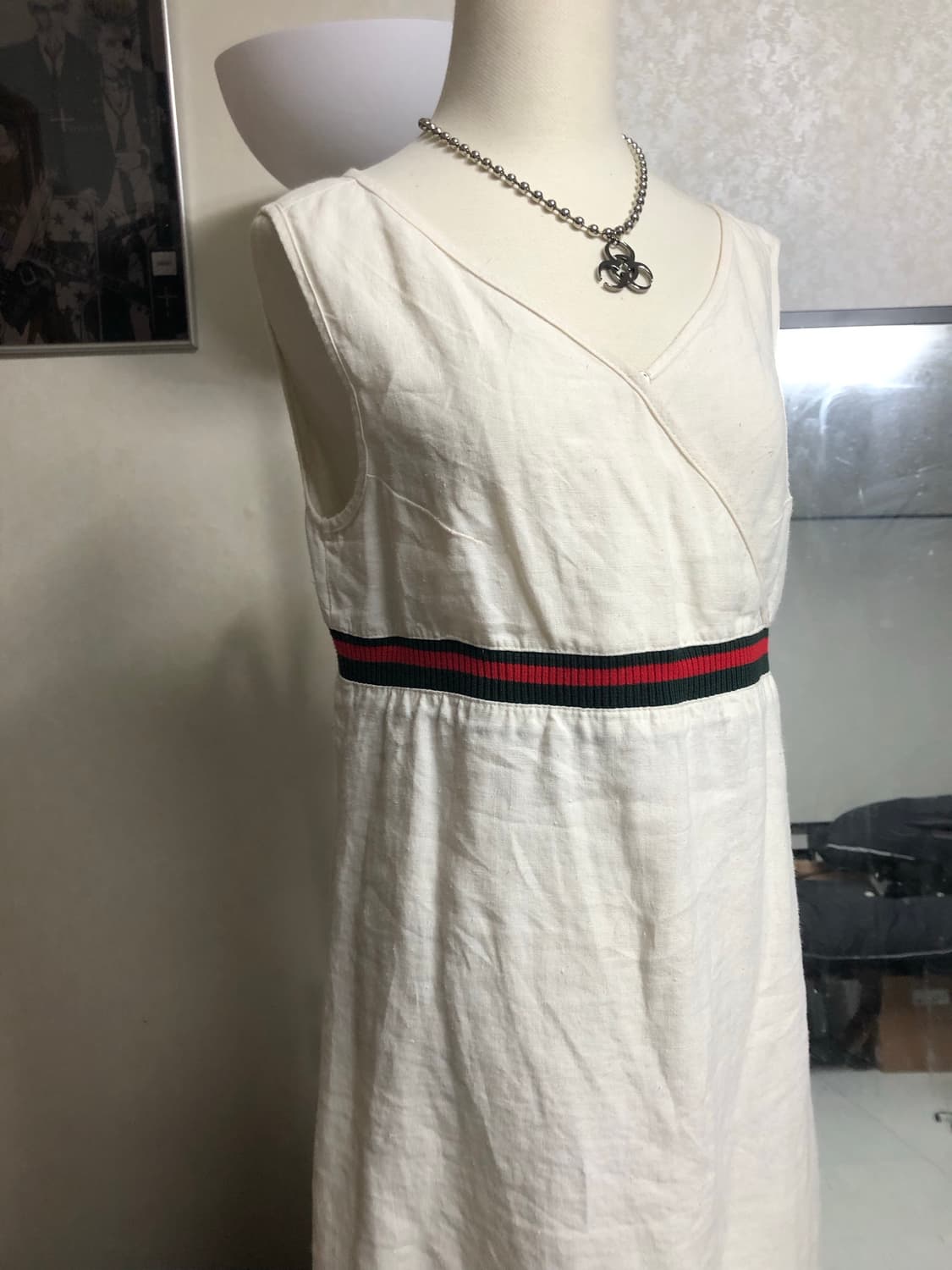 구찌 정품 SS 미디 민소매 원피스 상품이미지2