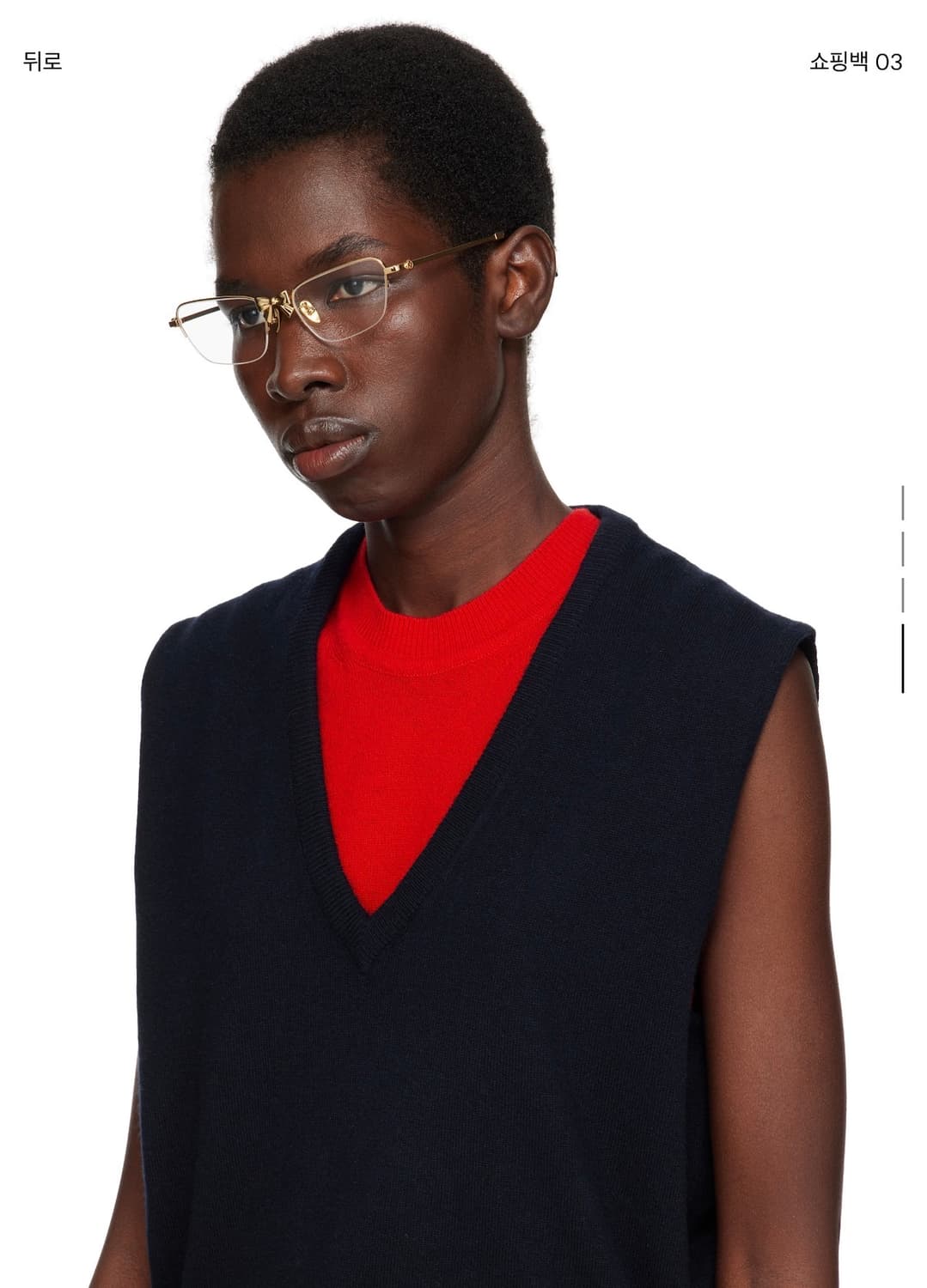 슈슈통 위민 YVMIN 골드 메탈 리본 안경 상품이미지3